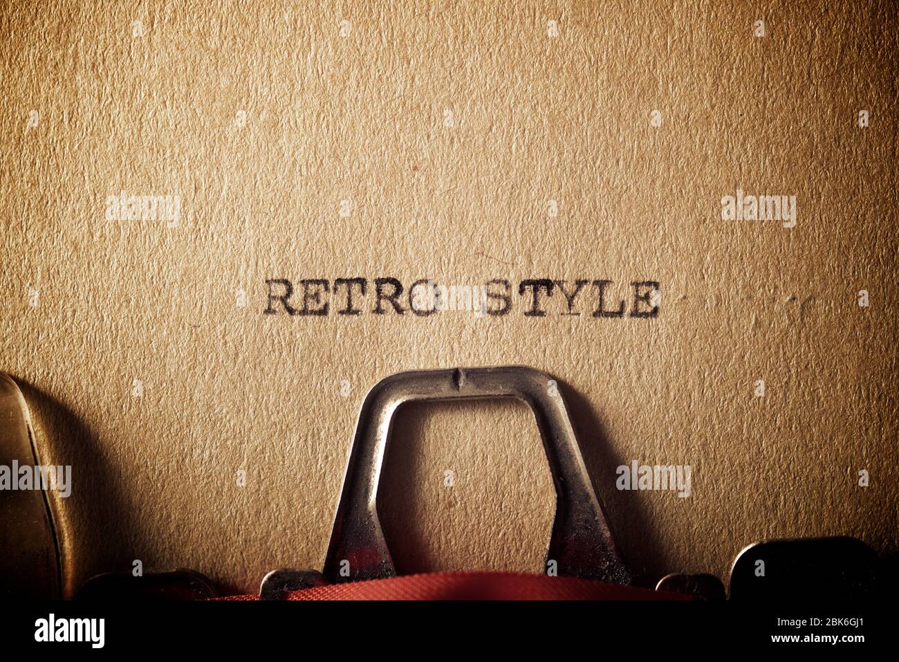The sentence, Retro Style, written with a typewriter Stock Photo Alamy