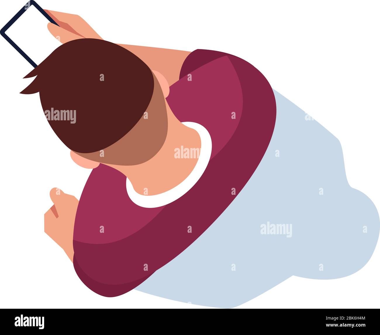 Wireless communication semi flat RGB color vector illustration Stock Vector
