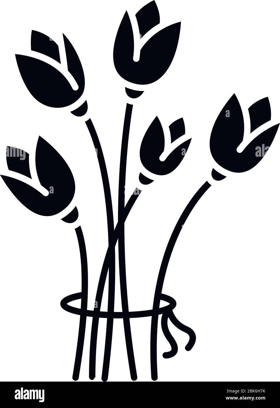 Flowers black glyph icon Stock Vector Image & Art - Alamy