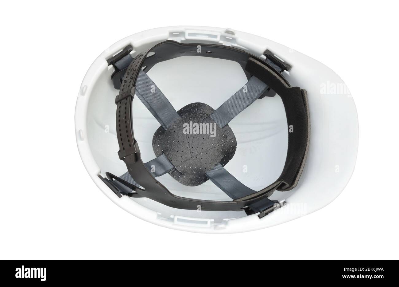 Inside of white hard hat Stock Photo Alamy