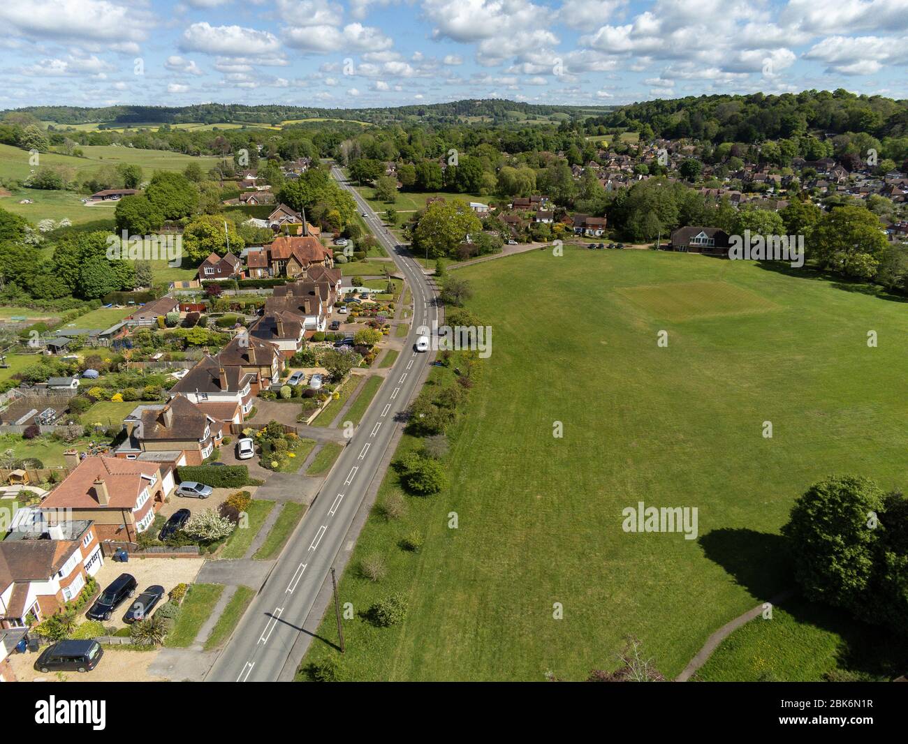 aerial view of Wonersh Surrey looking towards Shalford Stock Photo Alamy