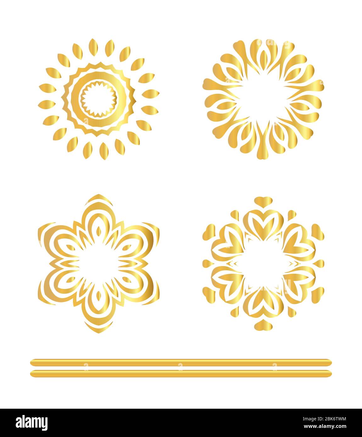 Oriental vector gold metallic pattern. Vector illustration Stock Vector ...