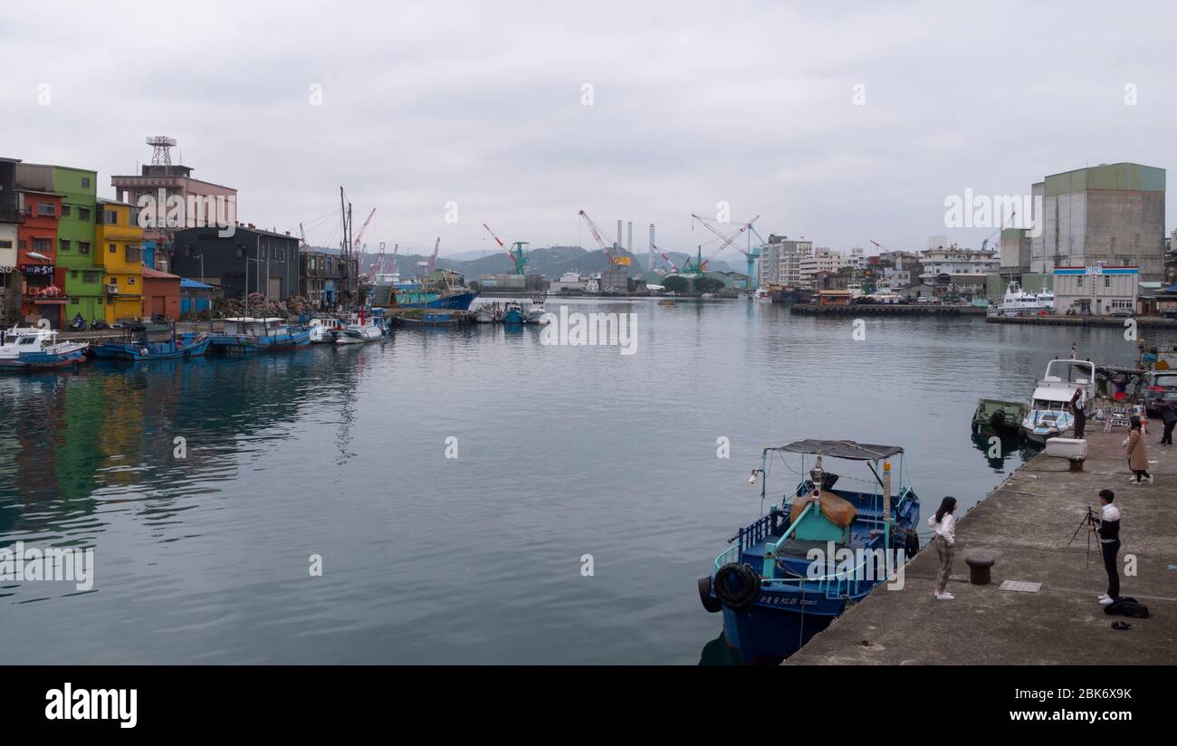 Masahama colored houses by the water in Keelung Stock Photo - Alamy