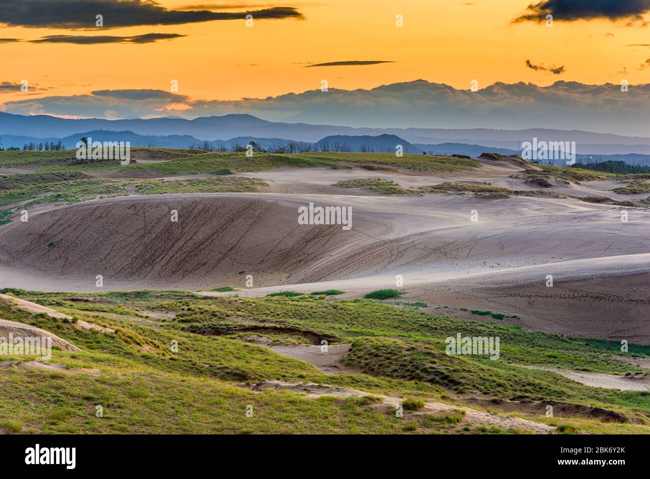 Tottori, Japan sand dunes on the Sea of Japan. Stock Photo