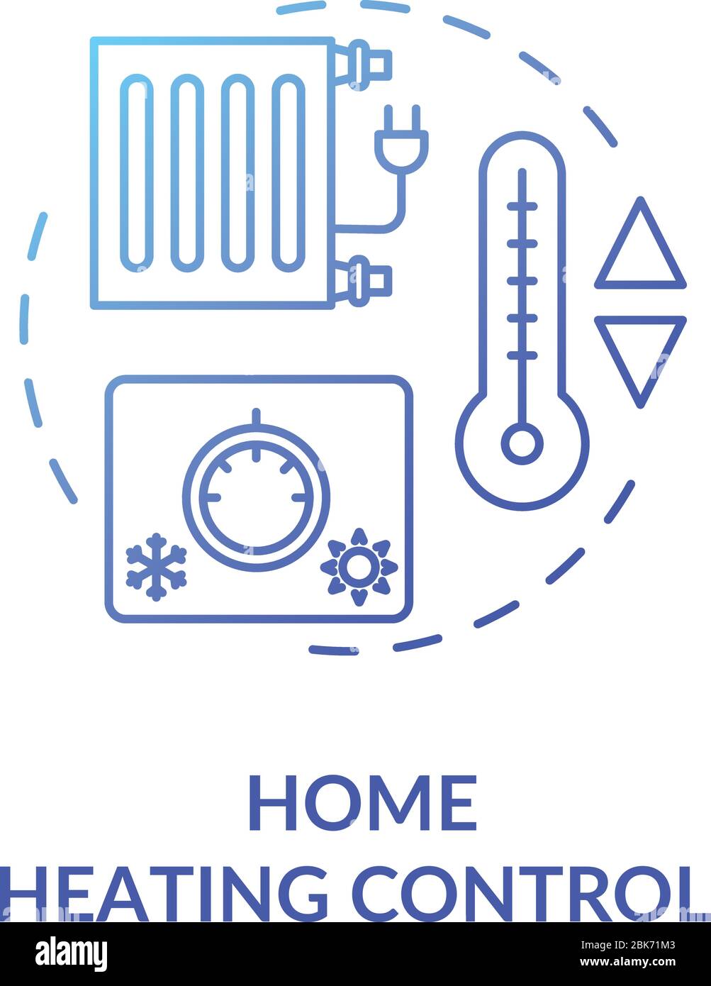 Home heating control blue concept icon Stock Vector Image & Art Alamy