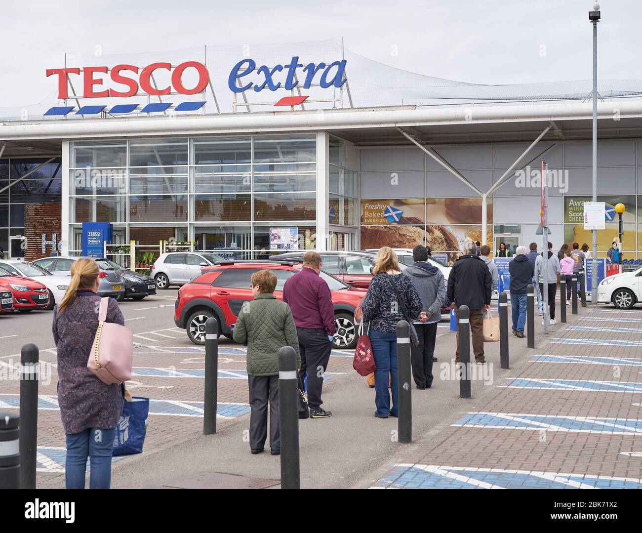 Tesco Extra, Blackfriars' Road, Elgin, Moray, UK. 2nd May, 2020. UK