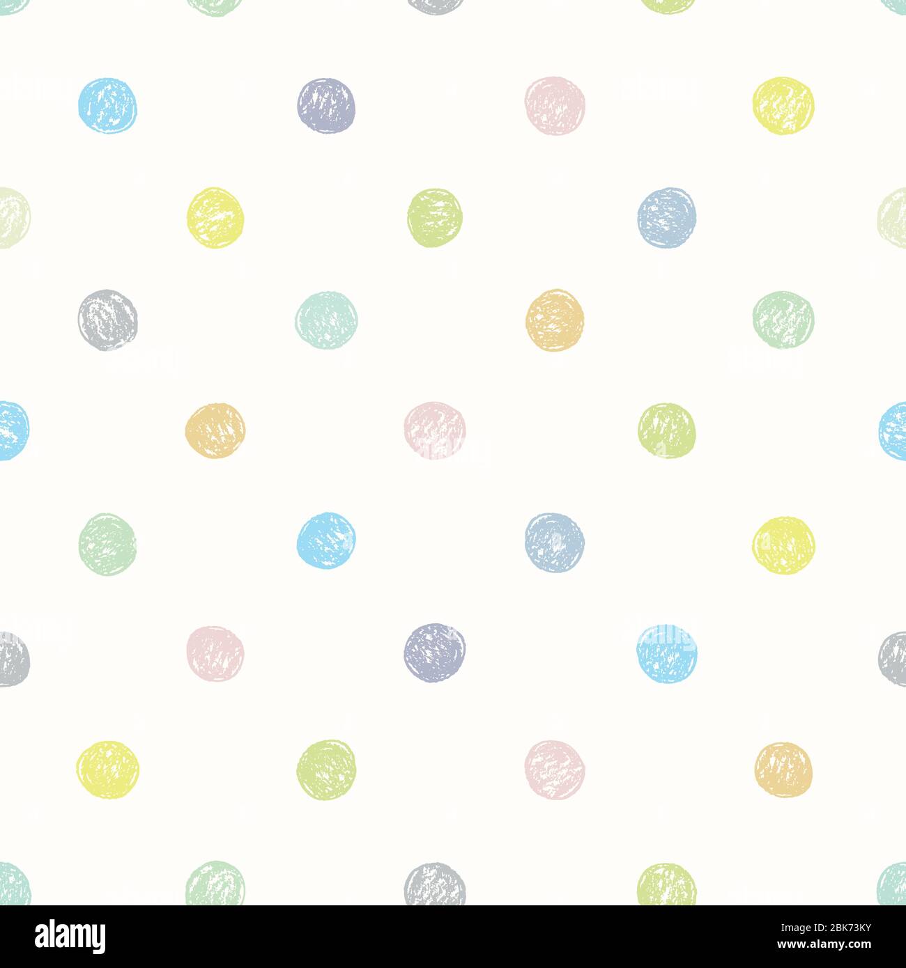 Vector geometric textured irregular pastel dot pattern with sketchy dot on white background. Simple doodle background. Surface pattern design. Stock Vector