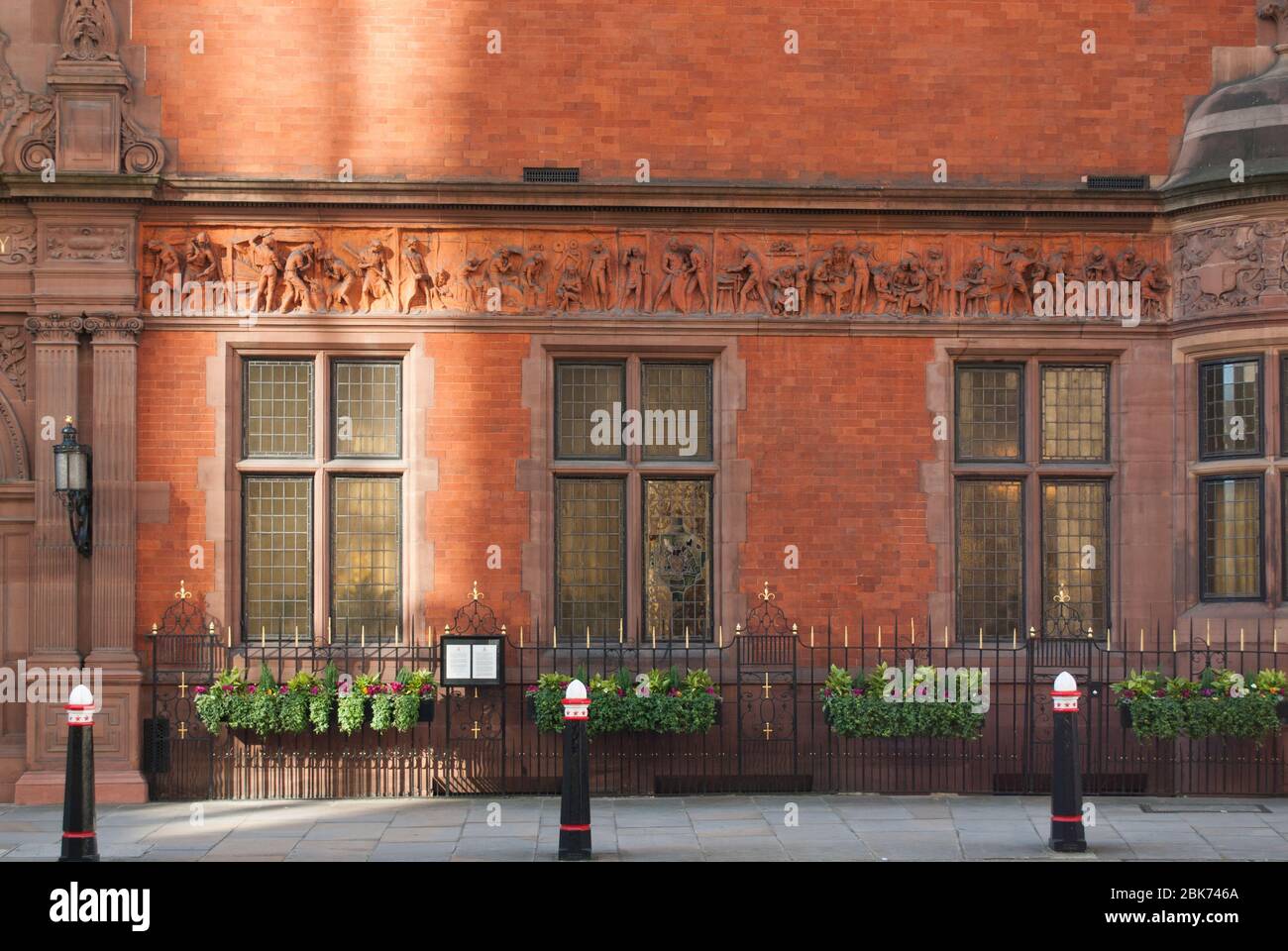 Frieze Red Brick Architecture Victorian Ornamental Classical Traditional 19th Century Cutlers Hall, 4 Warwick Ln, London EC4M by Mr. T. Tayler Smith Stock Photo