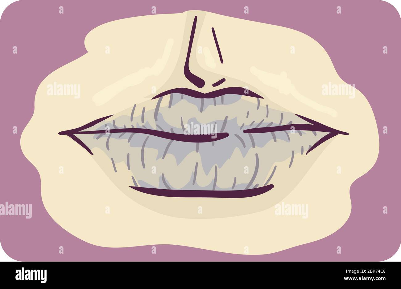 Illustration of Lips Turned Blue Due to Lack of Oxygen Stock Photo Alamy