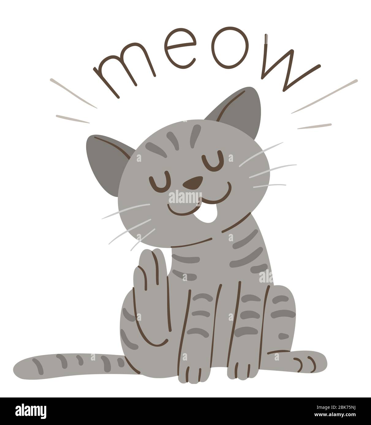 cat meowing clipart