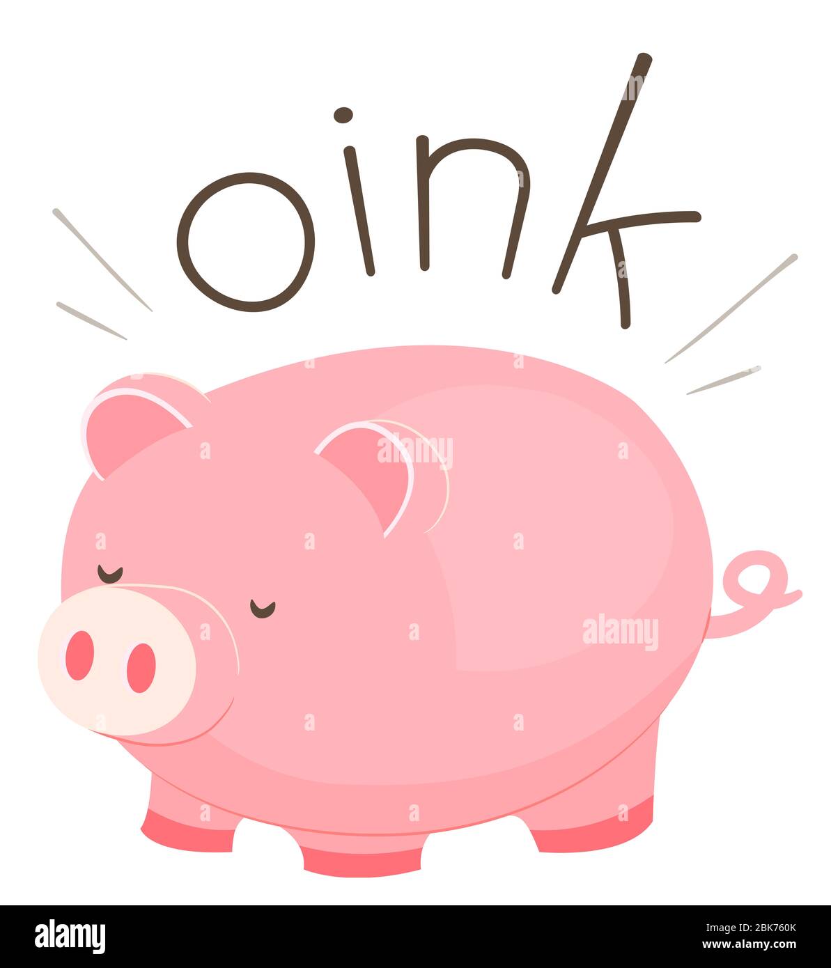 Illustration of a Pig Making an Oink Sound Stock Photo - Alamy