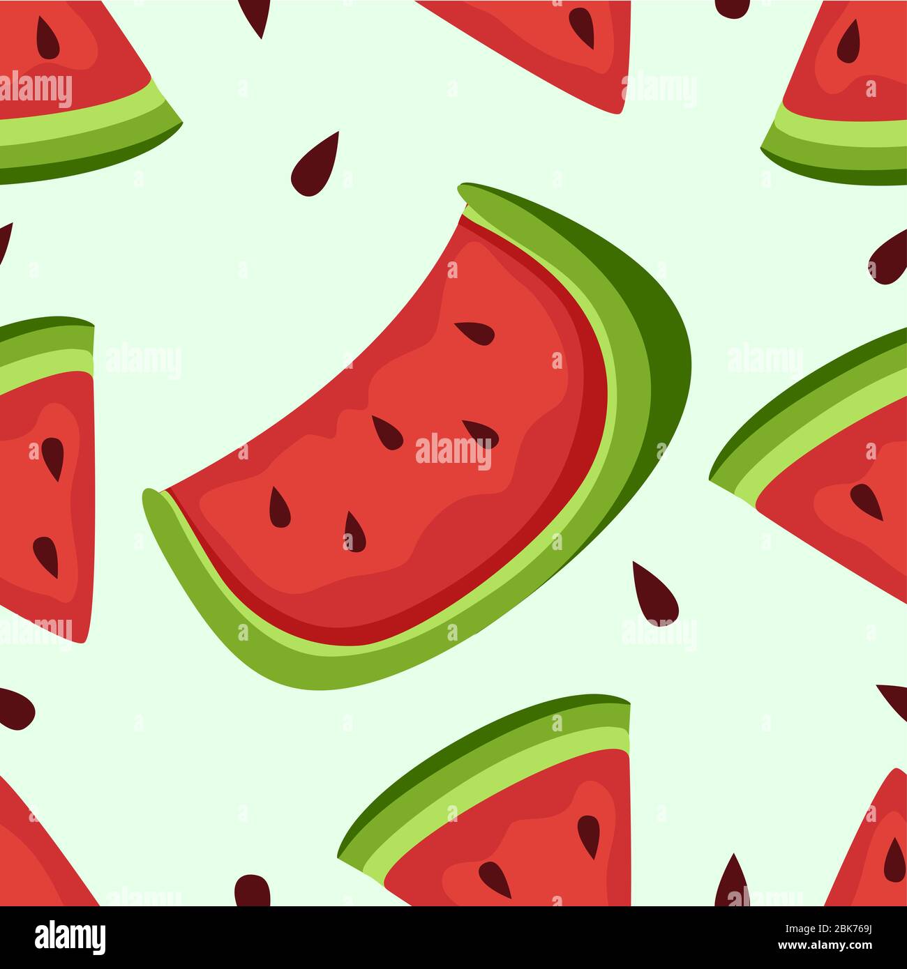 Seamless Background Illustration of Watermelon Slices Stock Photo - Alamy