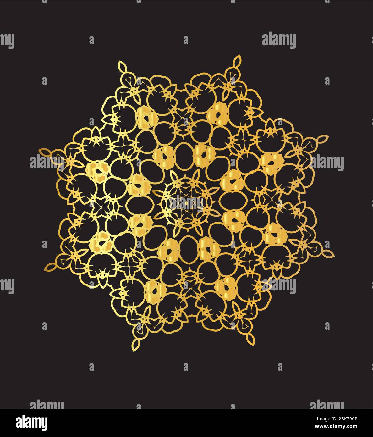 Vector vintage pattern in Eastern style. Hand drawn ornate flower Stock ...