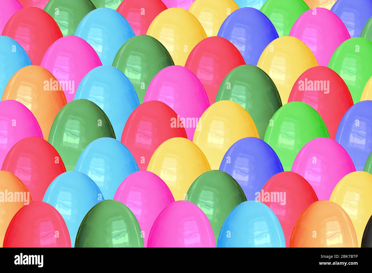 Glossy Easter Egg Background in lower bavaria Germany Stock Photo