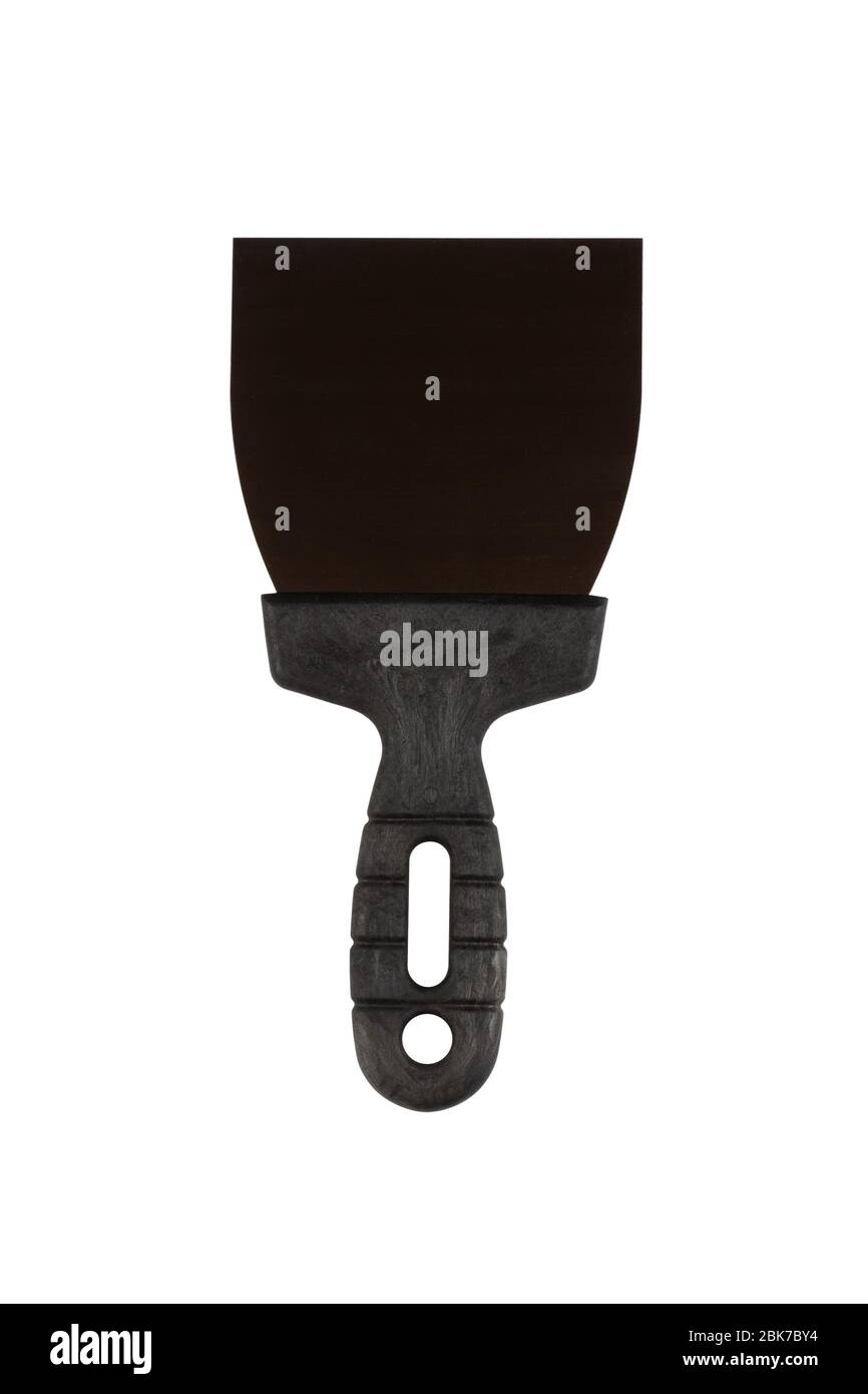 construction spatula isolated on white background close-up top view ...