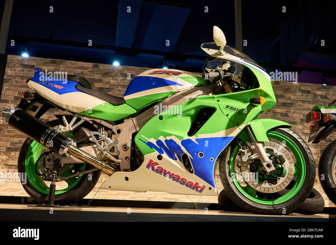 Kobe / Japan - February 17, 2018: Kawasaki Ninja ZXR-750 sport motorcycle exhibited in the Kawasaki museum (Kawasaki Good Time World) in Japan Stock Photo - Alamy