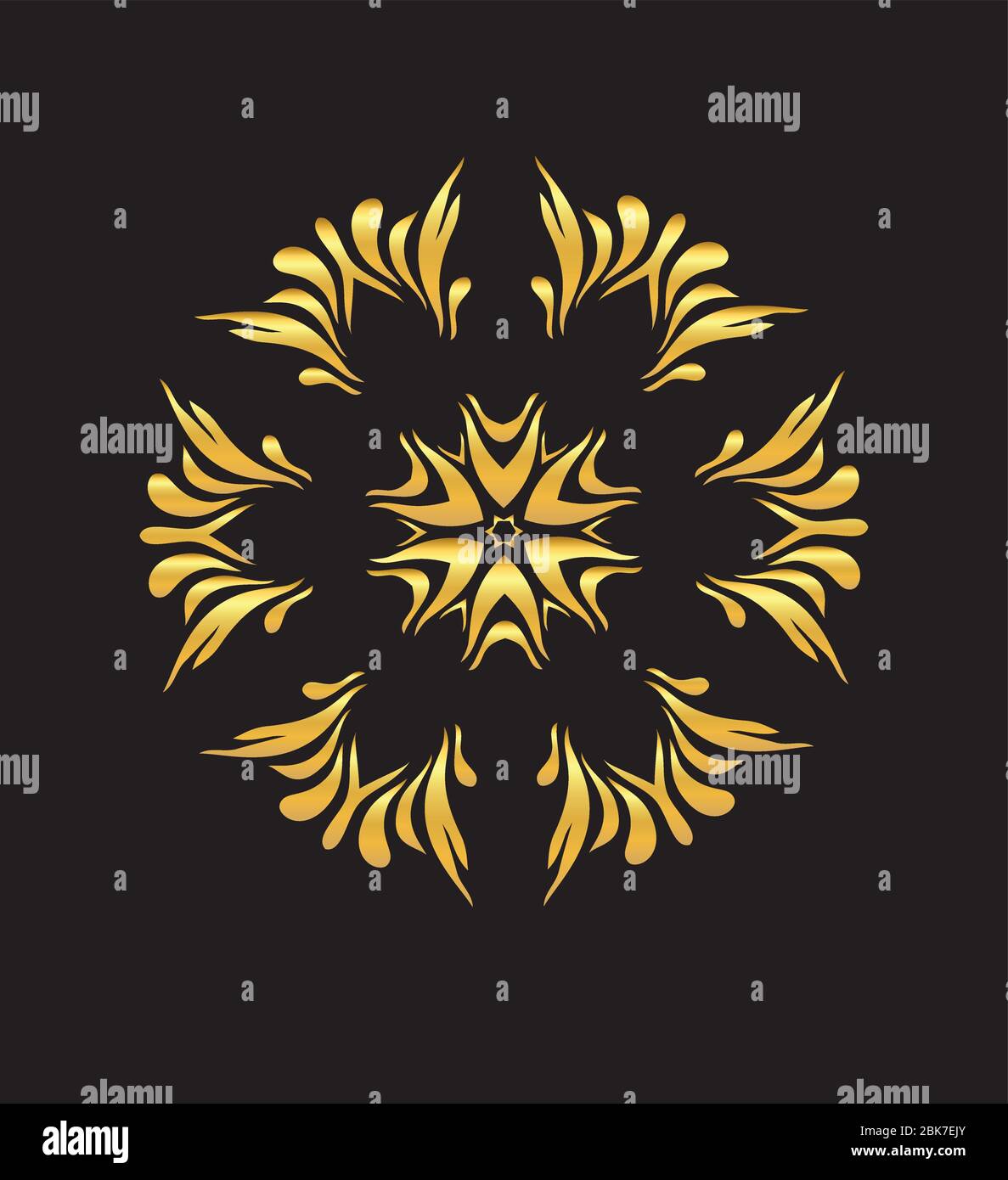 Vector vintage pattern in Eastern style. Hand drawn ornate flower Stock ...