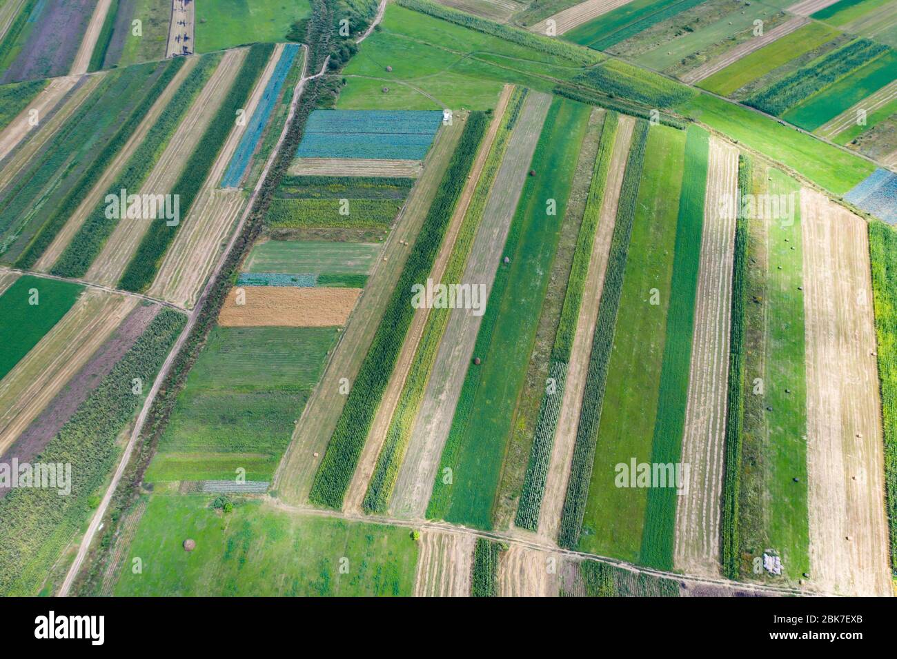 Aerial view lush green pastures hi-res stock photography and images - Alamy