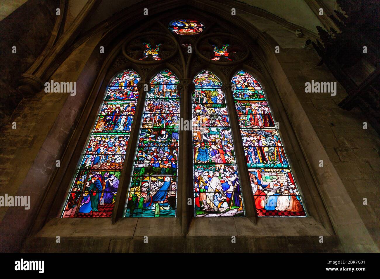 The Edward BurneJones stained glass window in the Cathedral at Christ