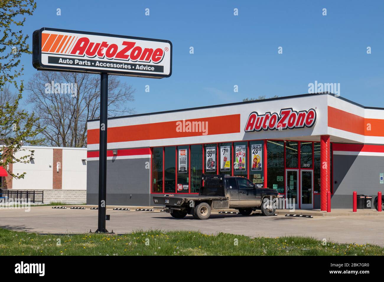 Lafayette Circa May 2020 AutoZone Retail Store. AutoZone is a