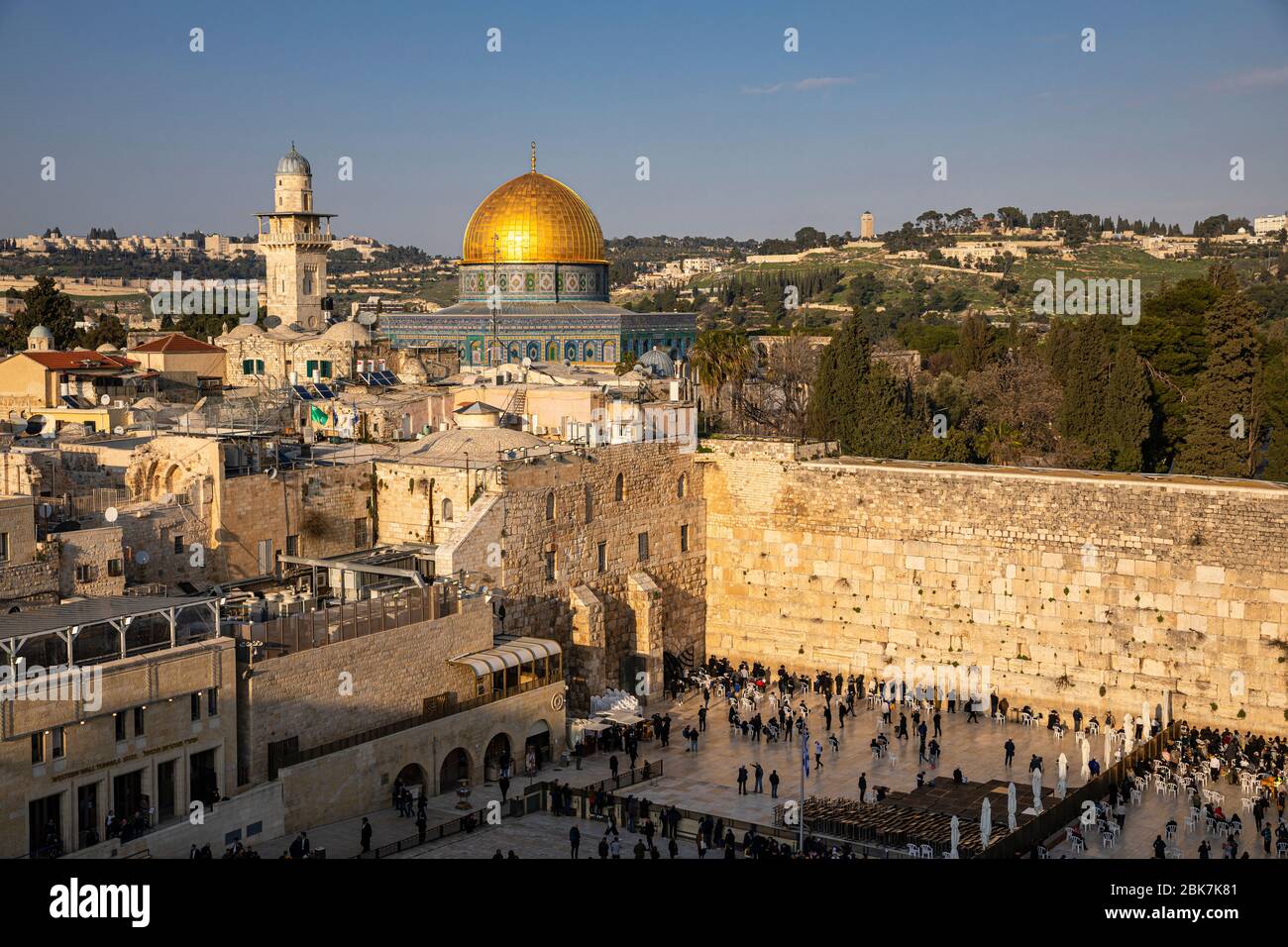 Western Wall in the Old City of Jerusalem, Israel Stock Photo
