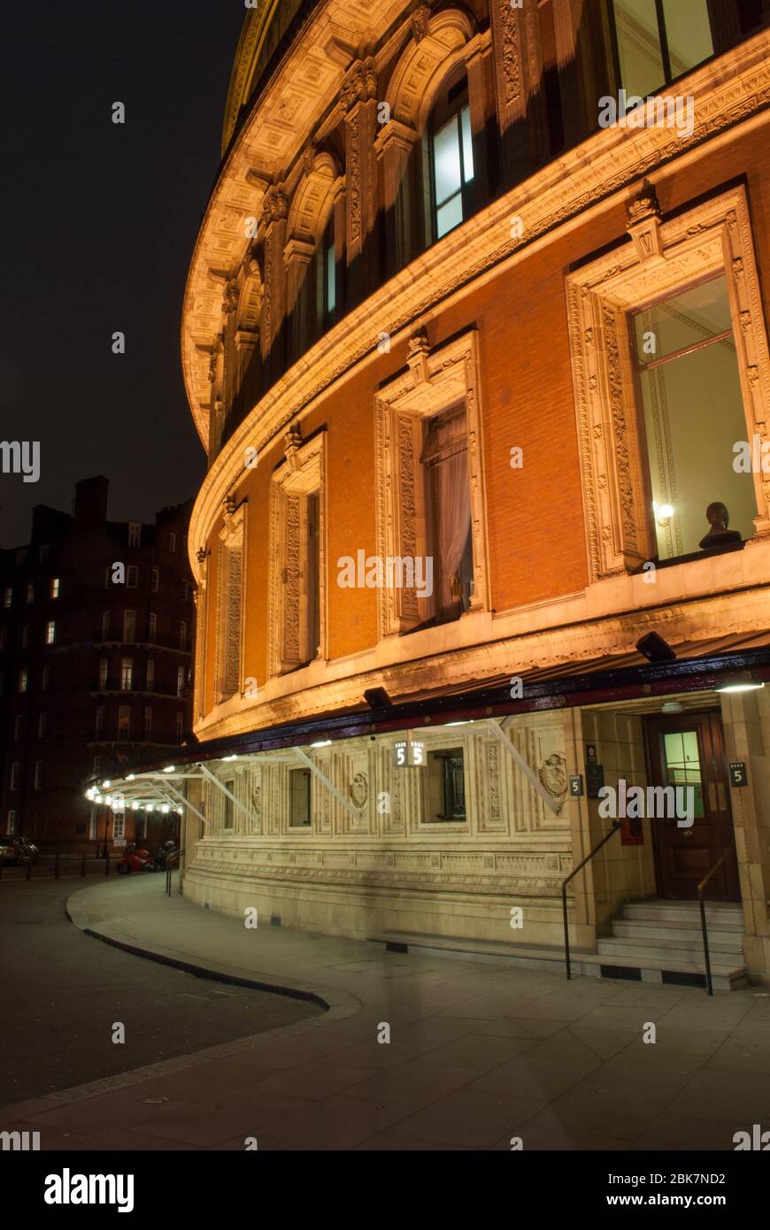 Amphitheatre Red Brick Night Dark Lights BBC Proms Royal Albert Hall