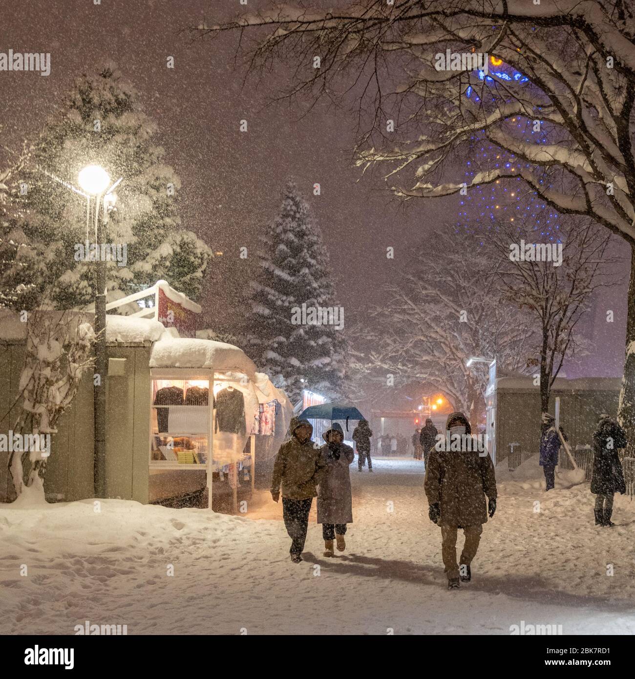 Snow Scene, Sapporo Snow Festival, Hokkaido, Japan Stock Photo