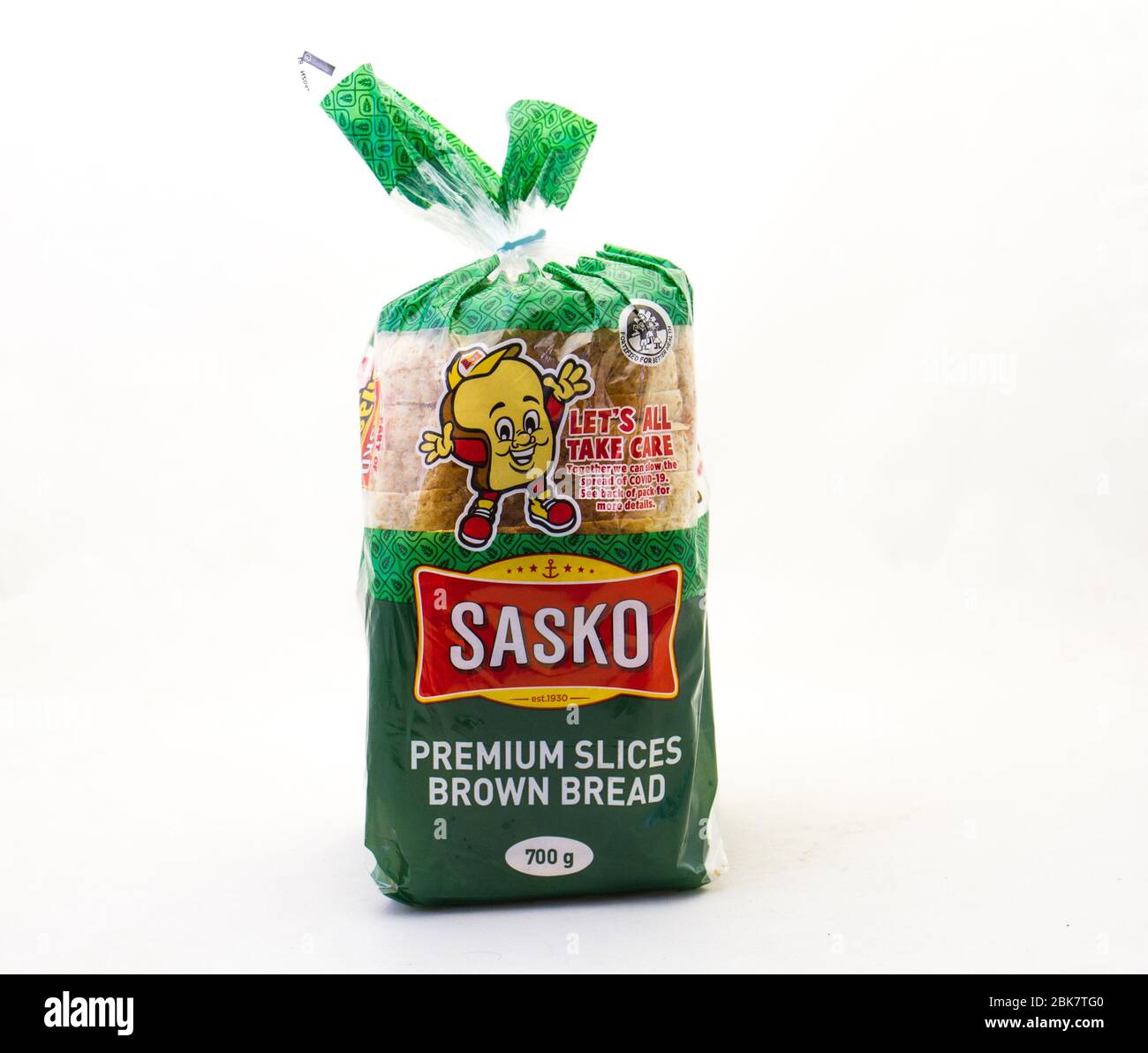 Alberton, South Africa a loaf of Sasko premium slices brown bread