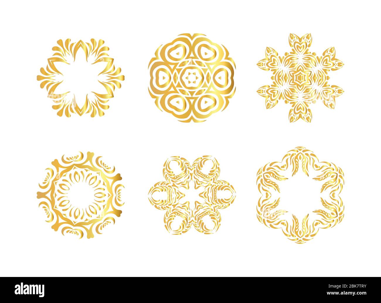 Oriental vector gold metallic pattern. Vector illustration Stock Vector ...