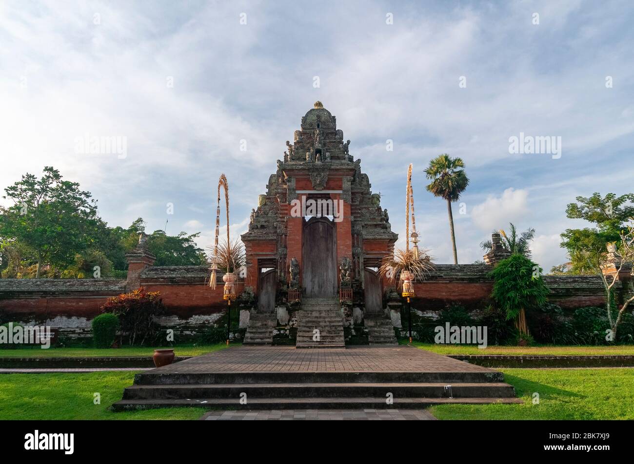 Entrance archway at Pura Taman Ayun Temple Bali Indonesia Stock Photo
