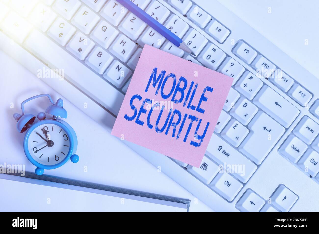 Handwriting text Mobile Security. Conceptual photo Protection of mobile ...
