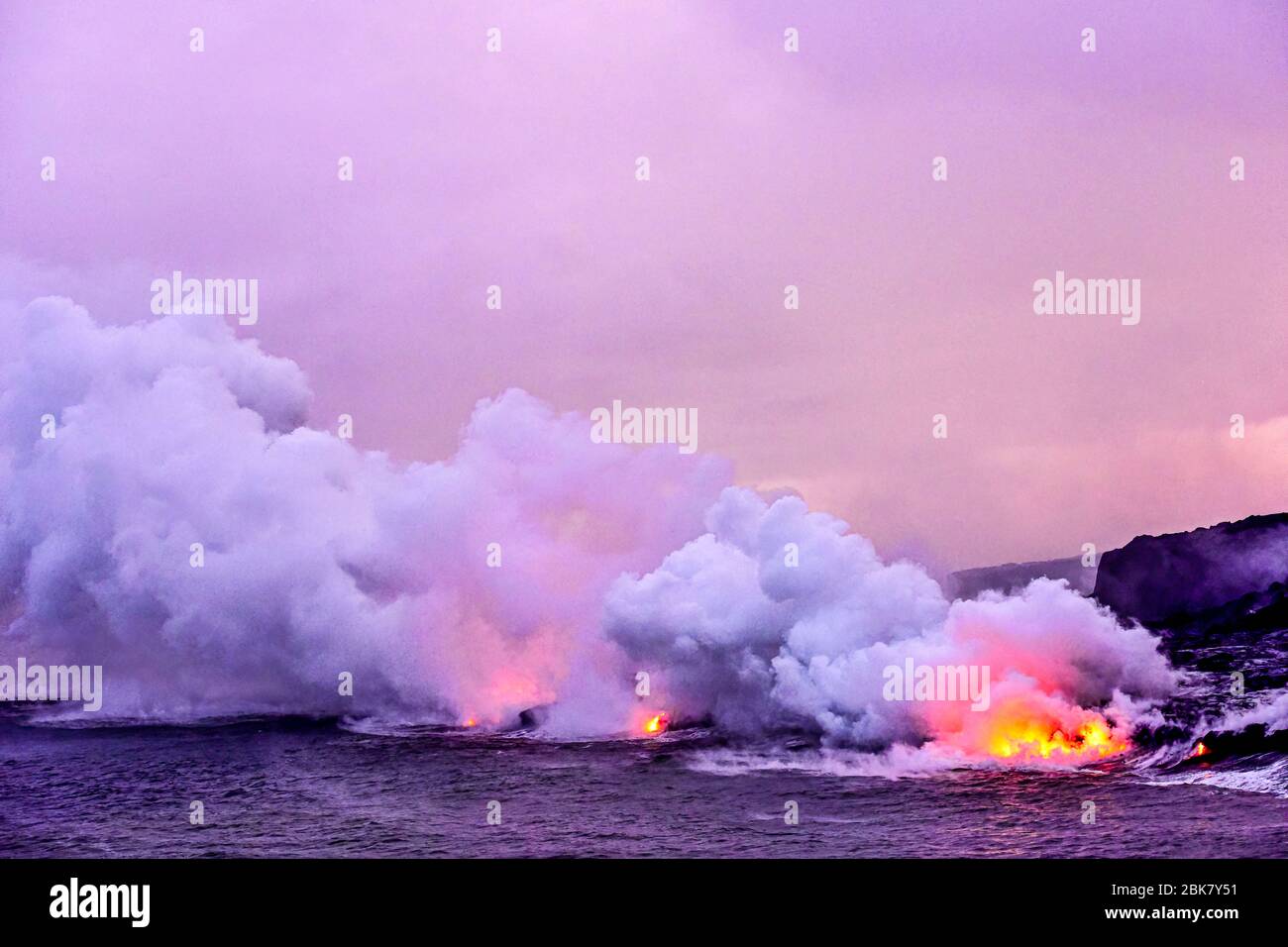 Hawaii, Big Island, Volcano National Park, Volcano near Kalapana Stock
