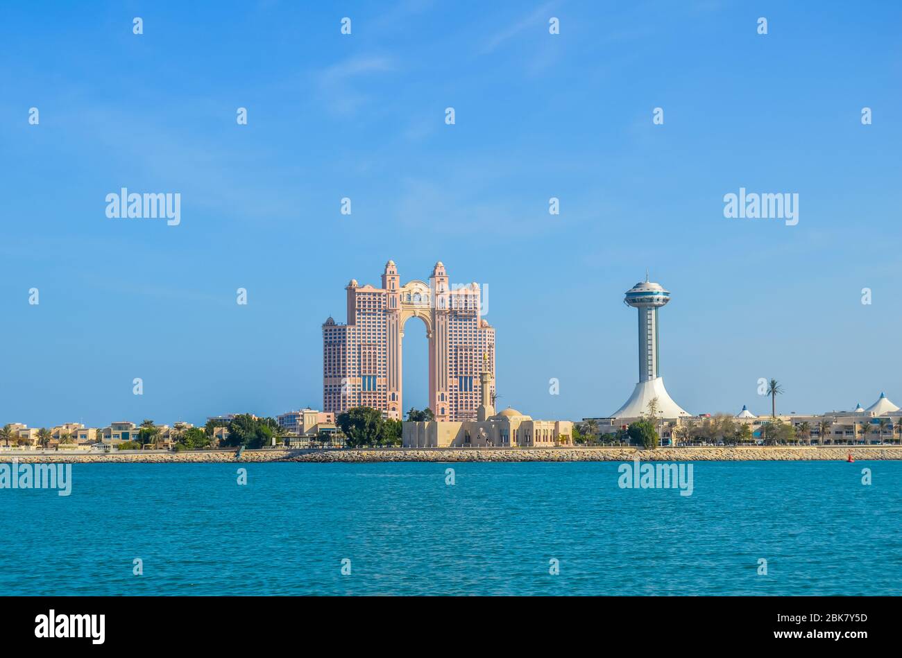 Abu Dhabi cityscape during day time in UAE United Arab Emirates Stock