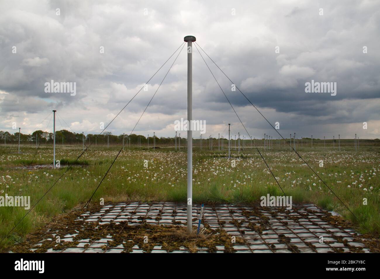 Antenna station of the LOFAR radio telescope for astrophysical research Stock Photo