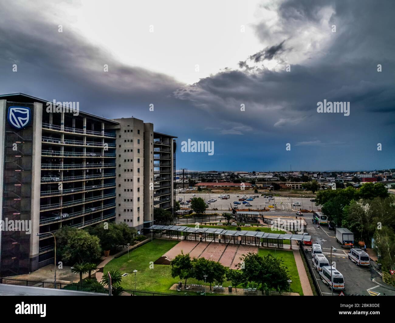 Beautiful and tall Standard bank buildings in Simmonds street Selby