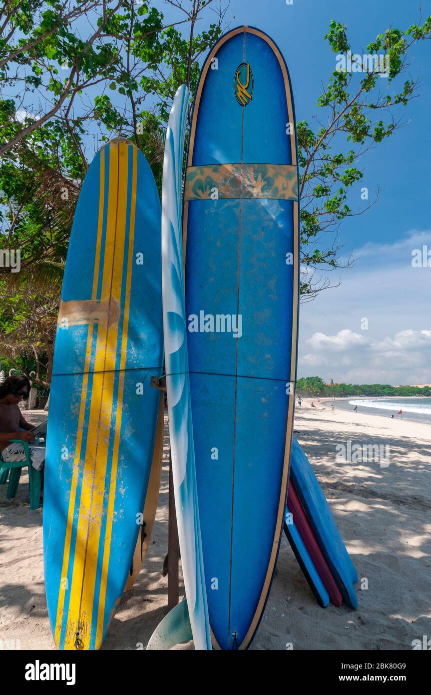 Surfboards on Kuta Beach Bali Indonesia Stock Photo Alamy