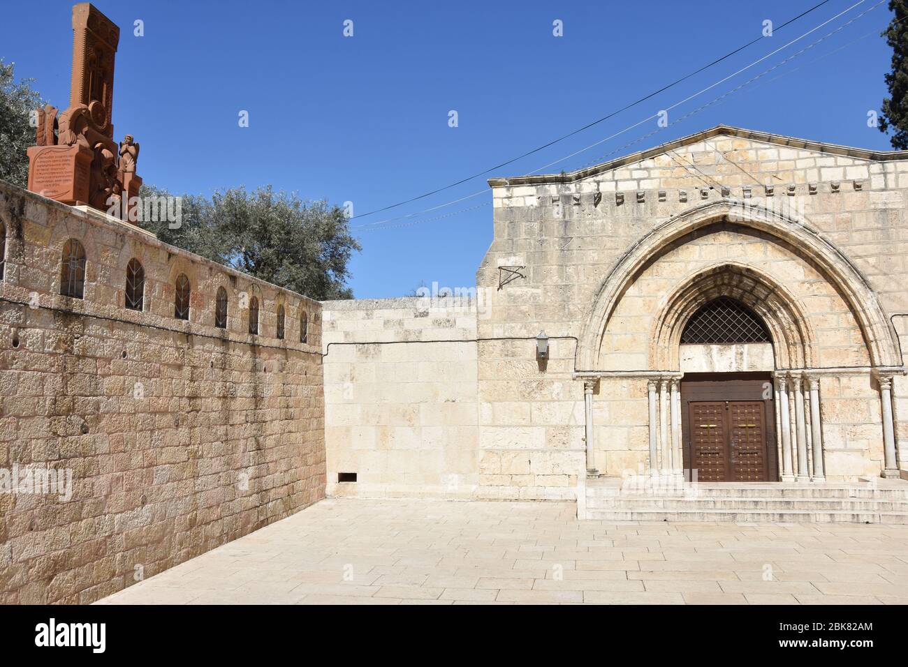 Church of the Sepulchre of Saint Mary, also Tomb of the Virgin Mary, is a Christian tomb in the Kidron Valley – Mount of Olives, in Jerusalem Stock Photo