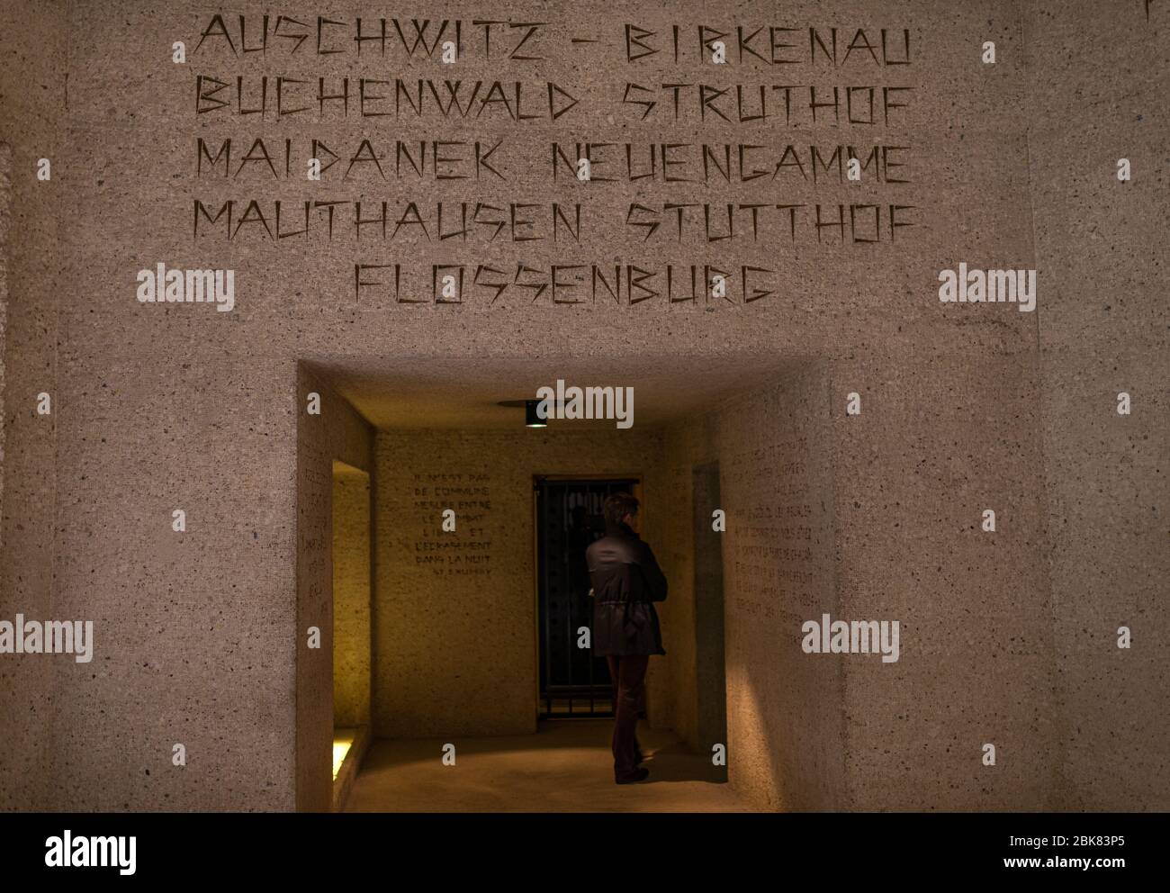 Paris, France - September 2013: Holocaust Memorial in Paris Stock Photo