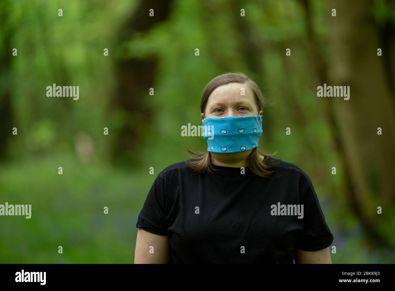 Young Women wearing Mask While Social Distancing Stock Photo - Alamy