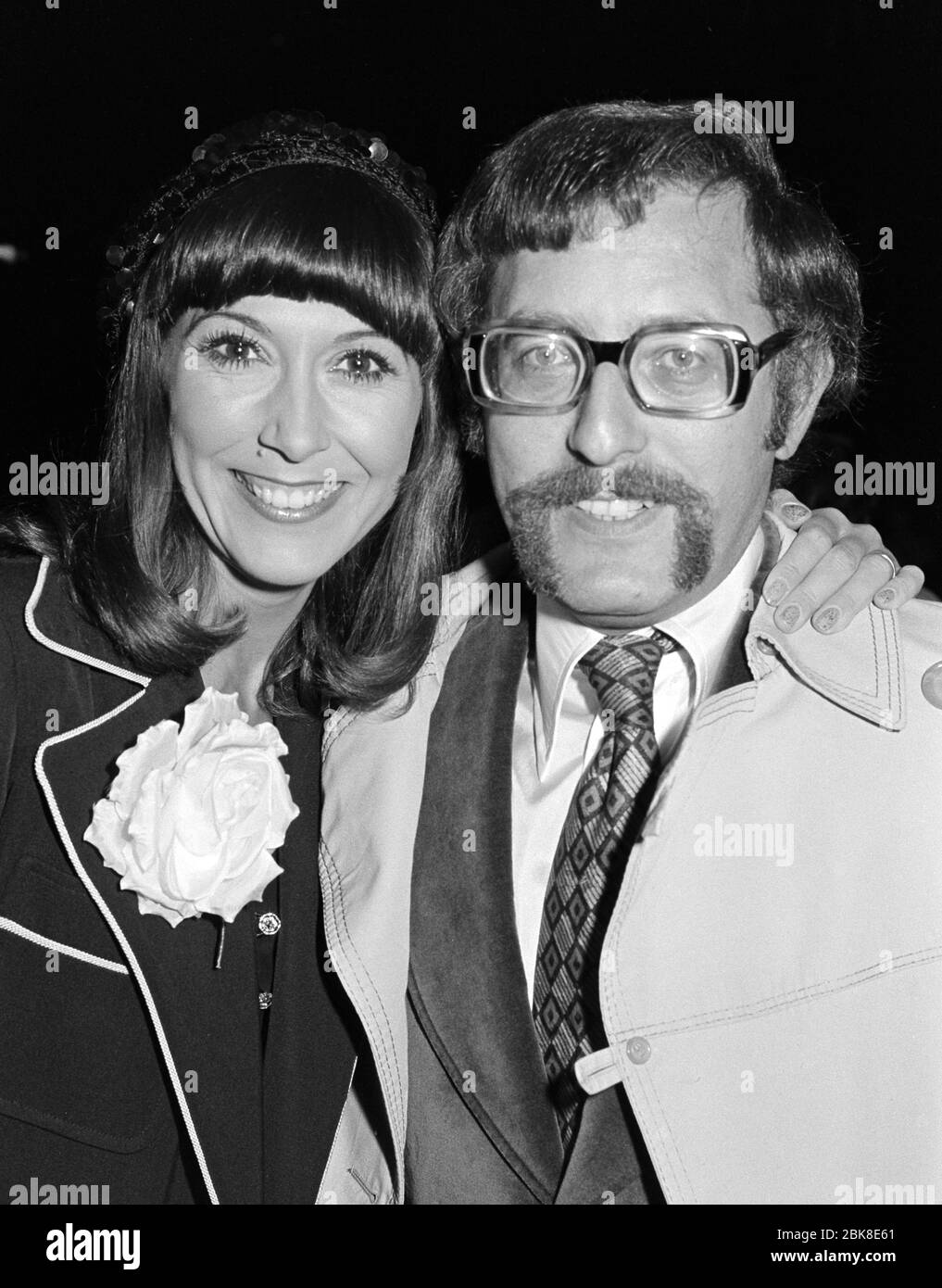 LONDON, UK. October 1974: Singer Anita Harris & husband Mike Margolis at the premiere of 'That's Entertainment' in London.  File photo © Paul Smith/Featureflash Stock Photo
