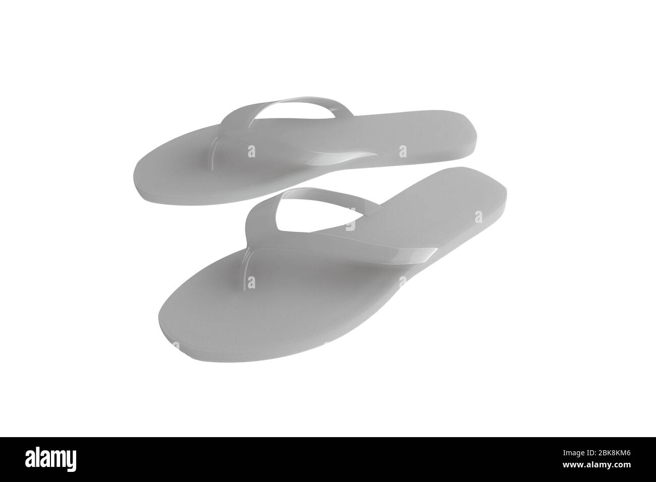 flip flop isolated on white background 3d illustration Stock Photo - Alamy