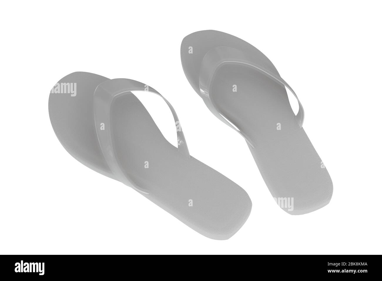 flip flop isolated on white background 3d illustration Stock Photo - Alamy