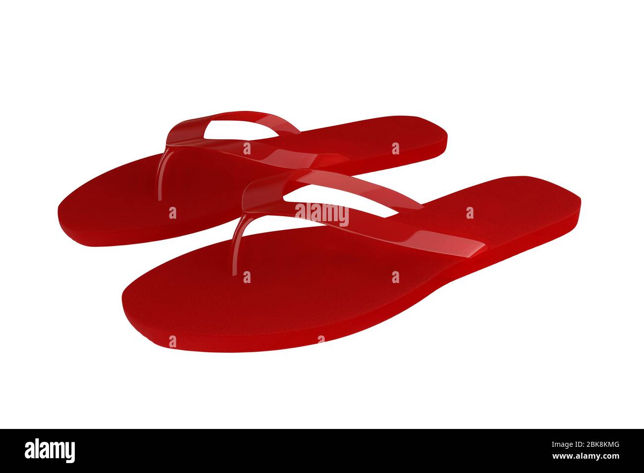 flip flop isolated on white background 3d illustration Stock Photo - Alamy