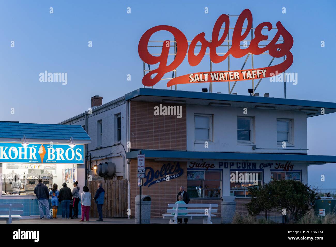 Dolles Candy sells salt water taffy in Rehoboth Beach, Delaware Stock