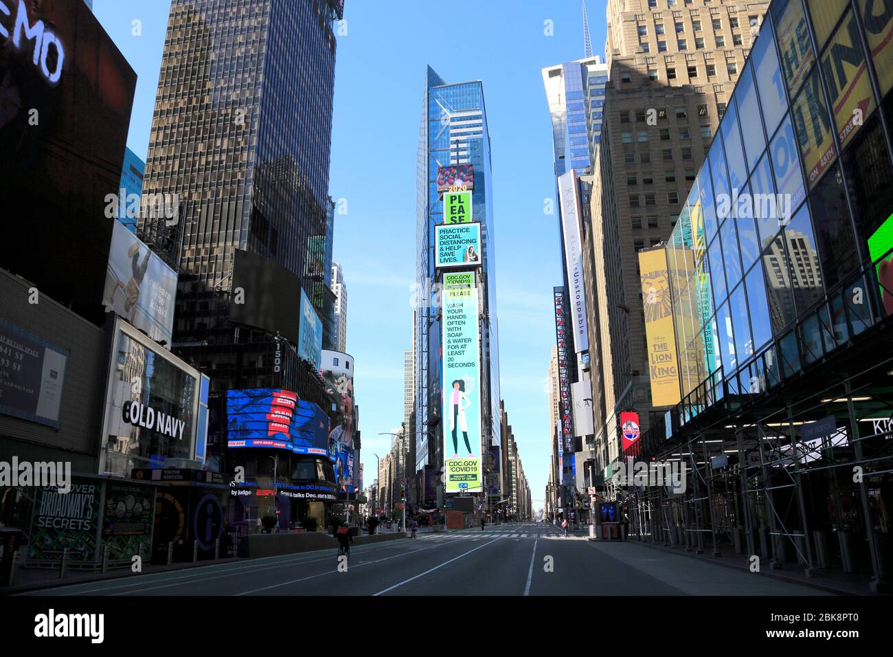 CDC billboard in the center of empty Times Square New York City ...