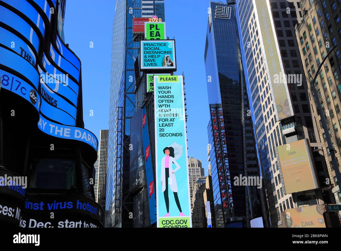 CDC billboard in the center of Times Square New York City displaying ...