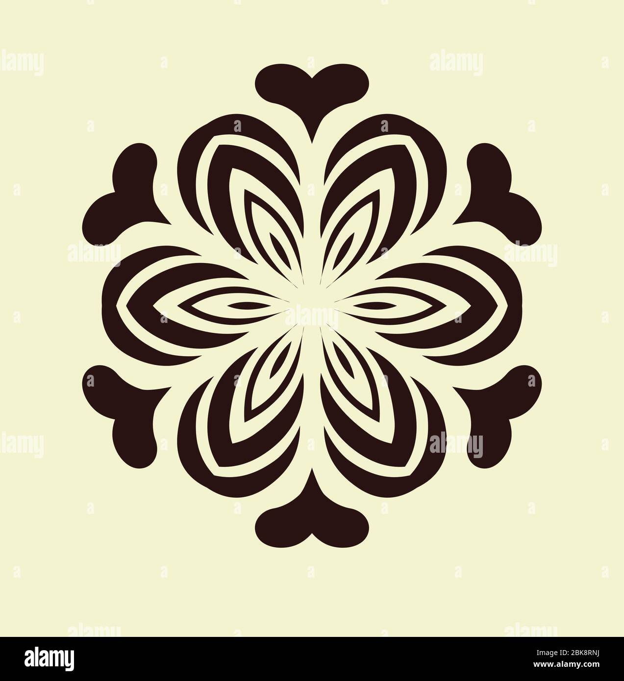 Round ornament pattern. Geometric ornament made in vector. Stock Vector