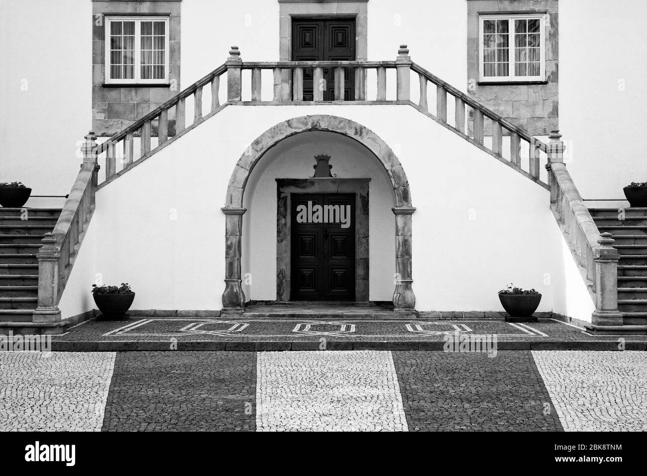 Ponta Delgada Town Hall, Sao Miguel Island, Azores, Portugal, Europe Stock Photo