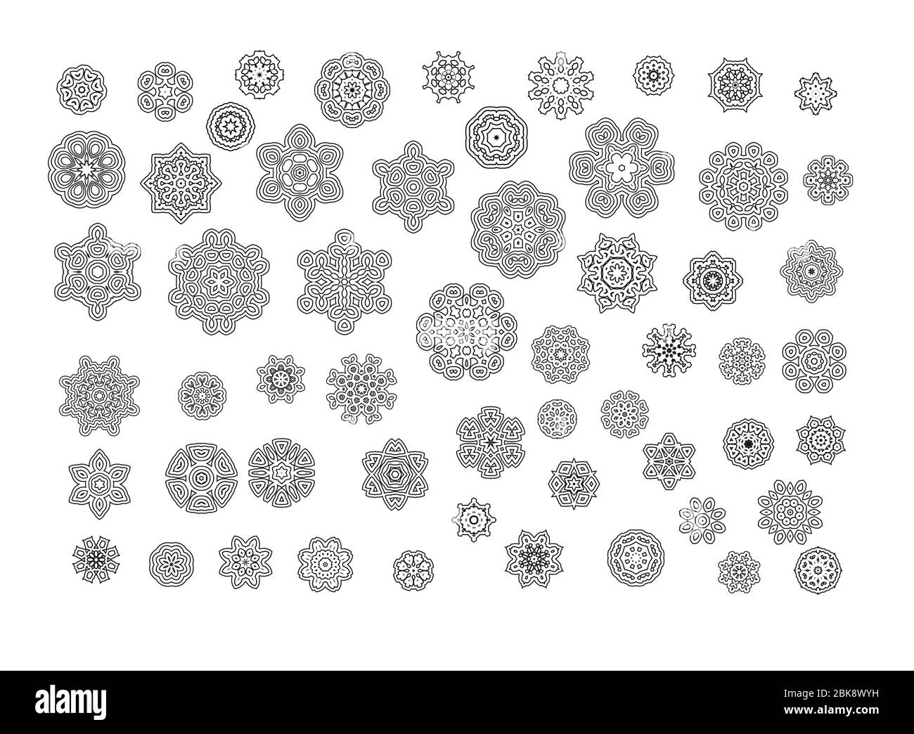 Set of ornament round mandalas Stock Vector Images - Alamy