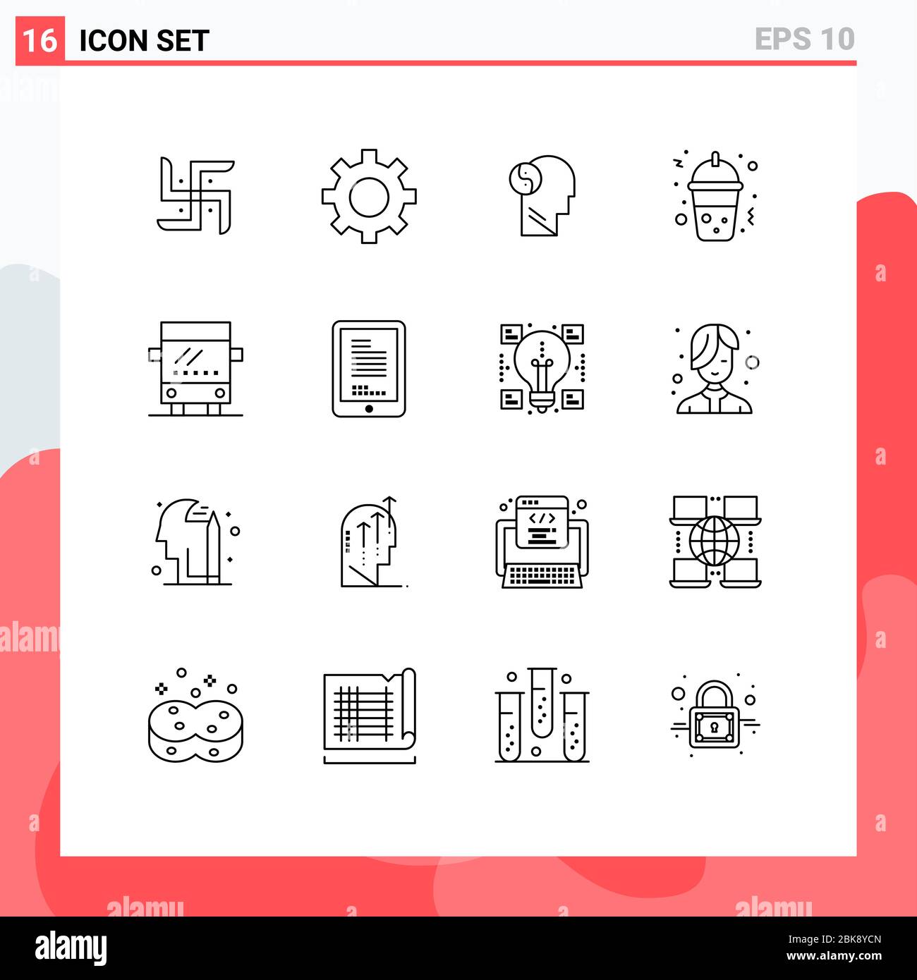 Download Group Of 16 Outlines Signs And Symbols For Travel Bus Svg Food Frappe Editable Vector Design Elements Stock Vector Image Art Alamy